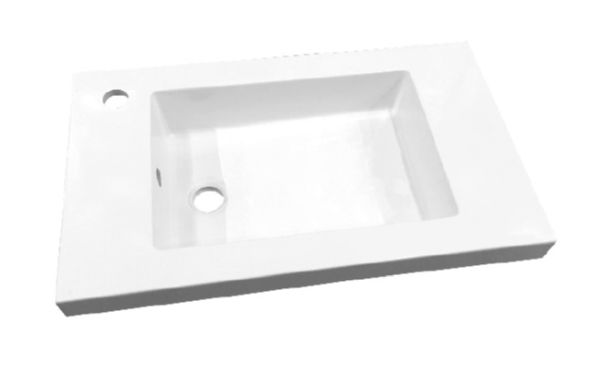 Best design slim wastafel voor meubel 60 cm (ondiep) 35 cm met kraan gat