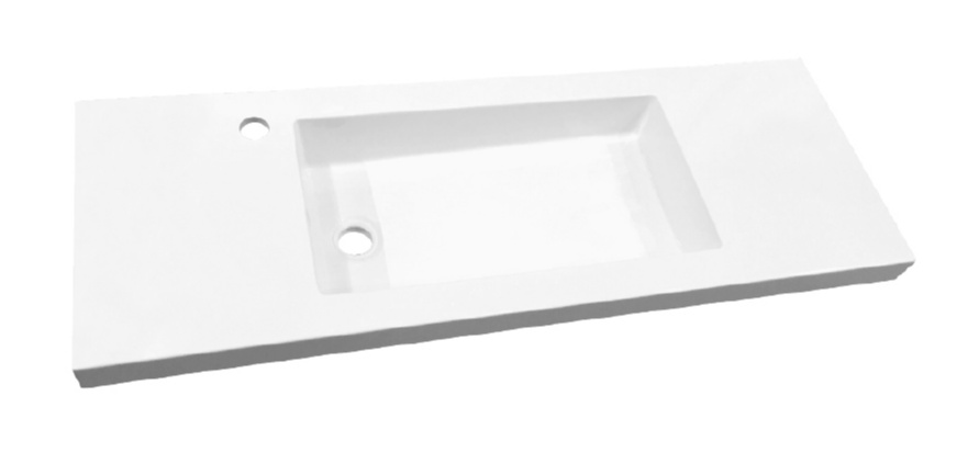 Best design slim wastafel voor meubel 80 cm (ondiep) 35 cm met kraan gat