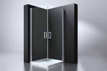 Best-design "erico" vierkante cabine met 2 deuren 100x100x190cm nano glas 6mm