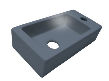 Best-design "mini-block" fontein antraciet-grijs rechts 36x18x9cm
