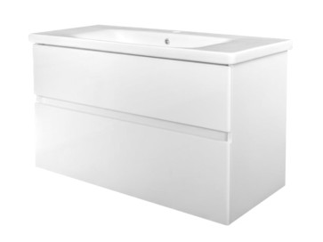 Best-design "quick-greeploos" meubel onderkast + wastafel 80 cm glans-wit