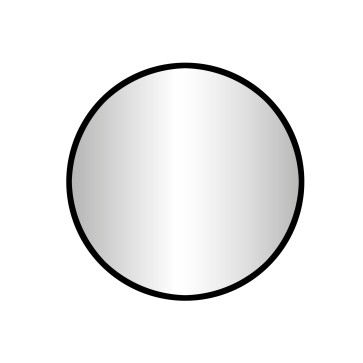 Best-design "goslar-nero" ronde spiegel diameter 100cm mat-zwart