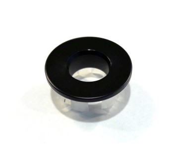 Best-design "nero" messing-mat-zwart inzet/overloop ring (open) tbv.wastafel/kom
