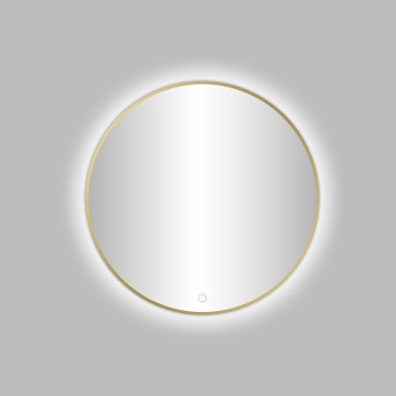 Best-design nancy "venetië-thin" ronde spiegel incl.led verlichting diameter 80cm mat-goud