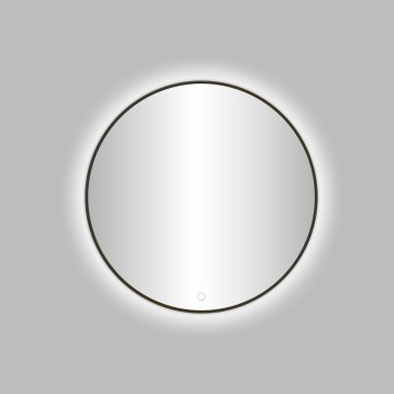 Best-design moya "venetië-thin" ronde spiegel incl. led verlichting diameter 80cm gunmetal