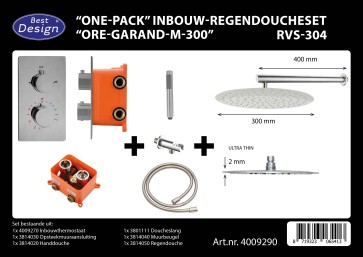 Best-design "one-pack" inbouw-regendoucheset "ore-garand-m-300"