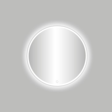 Best-design white "venetië-thin" ronde spiegel incl. led verlichting diameter 60cm mat-wit