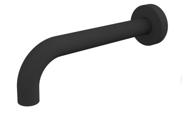 Best-design "nero" 90° muuruitloop met rozet 1/2"x 21 cm mat-zwart