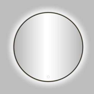 Best-design moya "venetië-thin" ronde spiegel incl. led verlichting diameter 100cm gunmetal