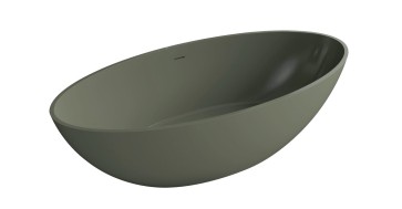 Best-design "new-stone" vrijstaand bad "just-solid" 180x85x52cm army green