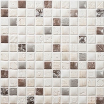 Tegels mosaico petra 13 creme bruin 30x30 cm