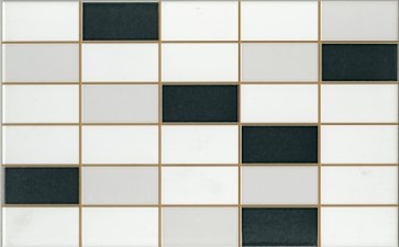 Tegels softline wit/grijs/antra mozaiek 25,0x40,0 cm