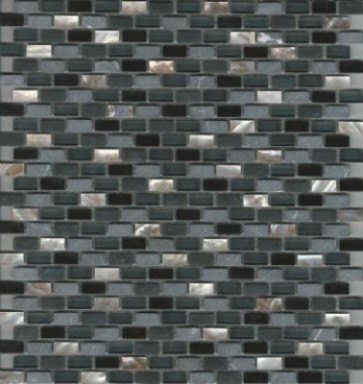 Mozaiek mos miniperla black 30x30cm