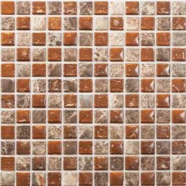 Tegels mosaico petra 03 bruin 30x30 cm