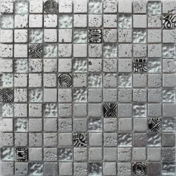 Mozaiek bonito bo.003 silver 2,3x2,3x0,8