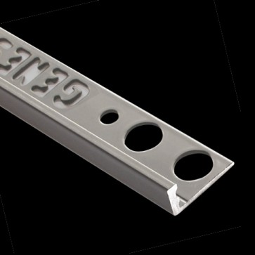 Tegelstrip esa080.94 aluminium recht mat geborsteld zilver 8mm