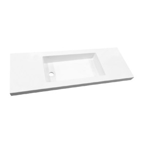 Best-design "slim" wastafel voor meubel 120 cm (ondiep) 35 cm zonder kraangat
