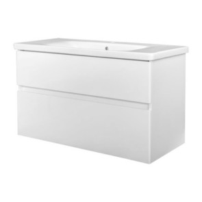 Best-design "quick-greeploos" meubel onderkast + wastafel 100 cm glans-wit