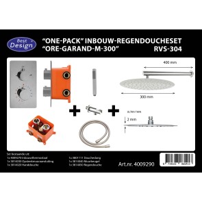 Best-design "one-pack" inbouw-regendoucheset "ore-garand-m-300"