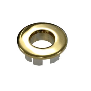 Best-design "nancy" glans-goud inzet/overloop ring (open) tbv.wastafel/kom