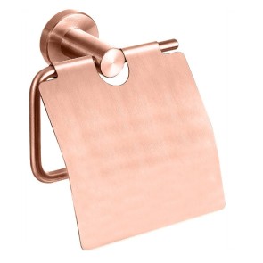 Best-design "lyon" toiletrolhouder met klep rosé-mat-goud