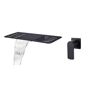 Best-design nero "emotie" waterval-planchet-inbouw-wandmengkraan zwart