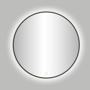 Best-design moya "venetië-thin" ronde spiegel gunmetal incl. led verlichting diameter  100 cm