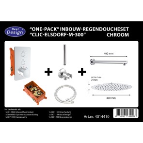 Best-design "one-pack" inbouw-regendoucheset "clic-elsdorf-m-300"
