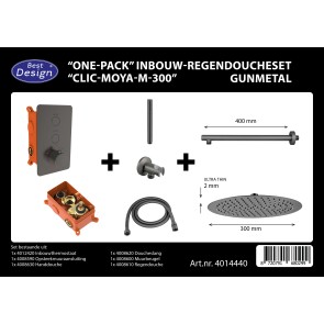 Best-design "one-pack" inbouw-regendoucheset "clic-moya-m-300"