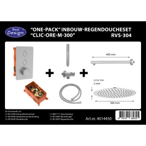 Best-design "one-pack" inbouw-regendoucheset "clic-ore-m-300"