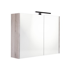 Best-design "happy-grey" mdf spiegelkast + verlichting 80x60cm