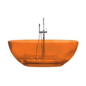 Best-design color "transpa-orange" vrijstaand bad 170 x 78 x 56 cm