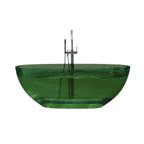 Best-design color "transpa-emerald" vrijstaand bad 170 x 78 x 56 cm