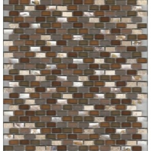 Mozaiek mos miniperla brown 30x30cm