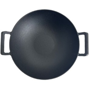 Bbq cast iron wok 14 inch